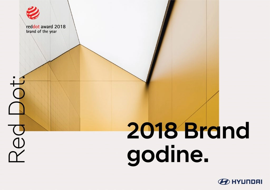 Hyundai je brand godine! Hyundai je ponovno pobijedio na Red Dot dodjeli nagrada i osvojio Red Dot: Brand godine 2018.