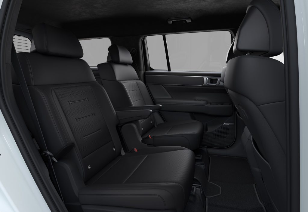 Električno podesivi nasloni drugog reda sjedala.