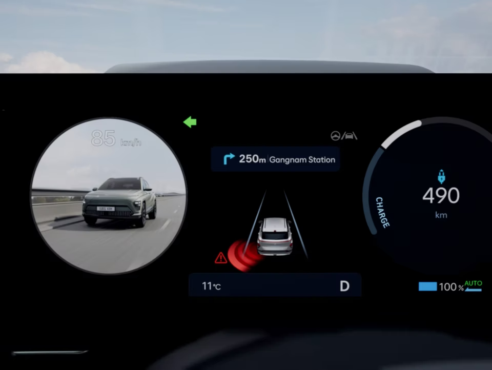 Prikaz vozila u mrtvom kutu na zaslonu na instrument ploči (Blind-spot View Monitor – BVM).