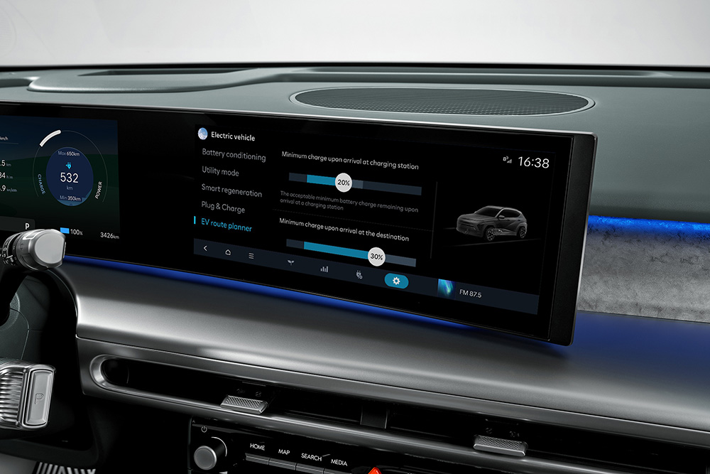 Planer rute za punjenje električnog vozila.